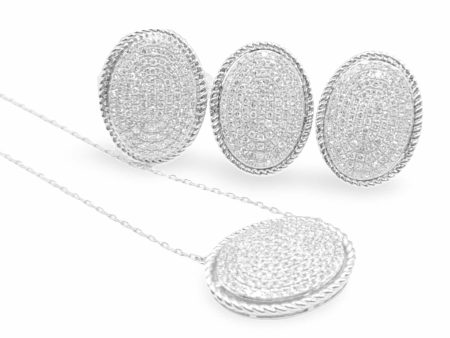 NEW Oval Diamond Jewelry Set 14kt Sale