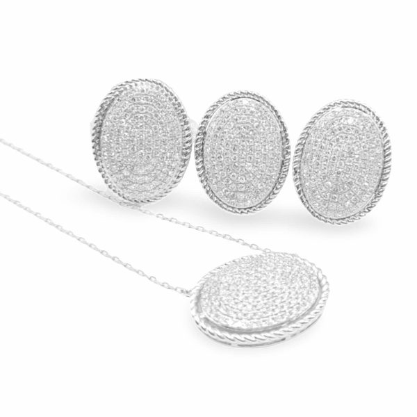 NEW Oval Diamond Jewelry Set 14kt Sale