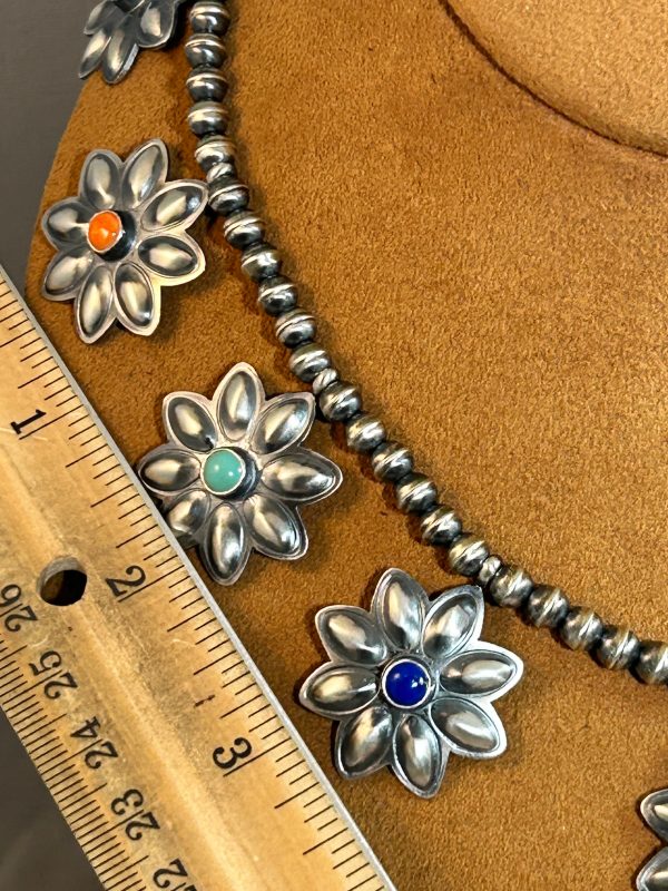 Flower Blossom Multi-Stone Necklace by Robert Johnson Supply