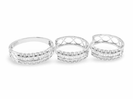 NEW Hoop Half Eternity Diamond Jewelry Set 14kt Discount