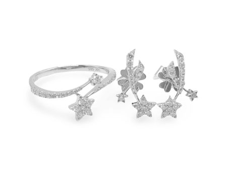 NEW Double Star Crawler Diamond Jewelry Set 14kt Online