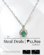 LVNA Signatures Colombian Emerald Diamond Necklace in 18” 18kt Gold Chain For Cheap