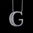 Alphabet Letter G Diamond Necklace 14kt Hot on Sale