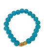 GOLD PIYAO  | 24K Aquamarine Birthmonth Beads Lucky Piyao Bracelet For Cheap