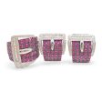 NEW Ruby Gemstones & Diamonds Belt Statement Jewelry Set 14kt Cheap