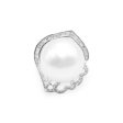 NEW 13mm South Sea Pearl Diamond Ring 18kt For Discount