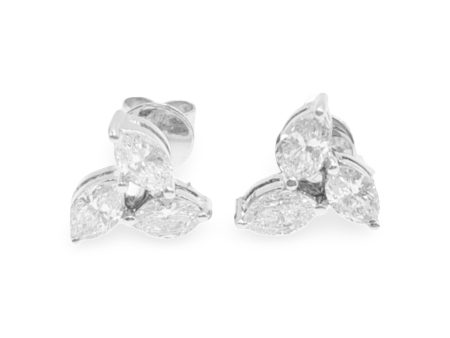 NEW 1.65cts Marquise Diamond Earrings 18kt Supply