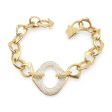 NEW Golden Donut Center Chain Diamond Bracelet 18kt For Cheap