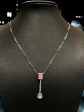 LVNA Signatures Pink Brilliant Radiant Cut Paper Clip Drop Diamond Necklace 18kt on Sale