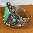 Large Vintage Fred Harvey Thunderbird Turquoise Cuff (1930) Sale