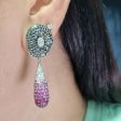 NEW Boule Black Pink Sapphire Drop Diamond Earrings 18kt Online Hot Sale