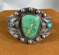 Large Vintage Fred Harvey Thunderbird Turquoise Cuff (1930) Sale