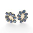 NEW Oval Blur Sapphire Gemstone Marquise Diamond Earrings 14kt Hot on Sale