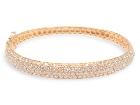 NEW Round Half Eternity Diamond Bangle 18kt Fashion