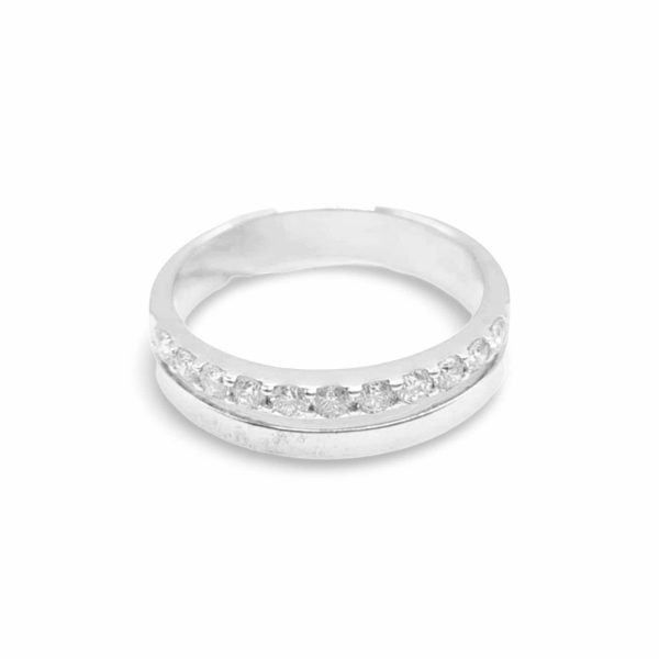 NEW Combo Half Eternity Band Diamond Ring 18kt For Cheap