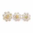 NEW Sun Flower Diamond Jewelry Set 14kt For Sale