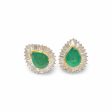 NEW Pear Baguette Jade Diamond Earrings 18kt Online