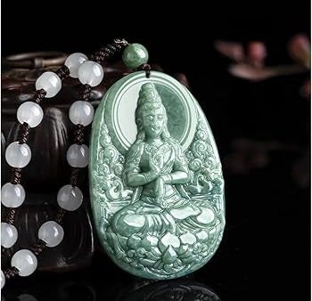 THE VAULT | Genuine Natural Hand Carved Jadeite Buddha Pendant Necklace For Cheap