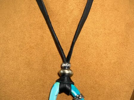 Hubei Loop Turquoise on Leather by Gloria Sawin Fine Jewelers Online