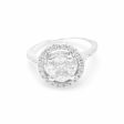 NEW 5ct Face Round Invisible Diamond Ring 18kt Online now