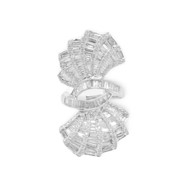 NEW Infinity Baguette Diamond Ring 18kt on Sale