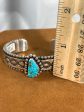 Stamped Turquoise Cuff by Johnathan Nez For Sale