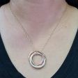 NEW Multi-Tone Spiral Round Diamond Necklace 14kt For Cheap