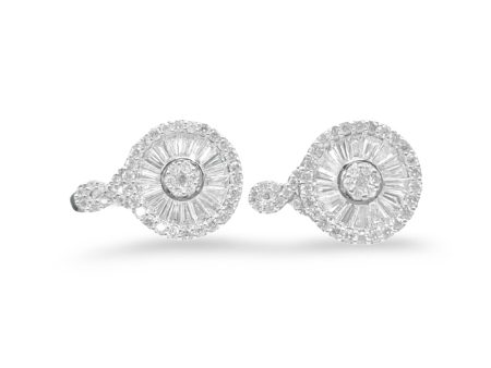 NEW Round Drop Diamond Earrings 18kt Online Hot Sale