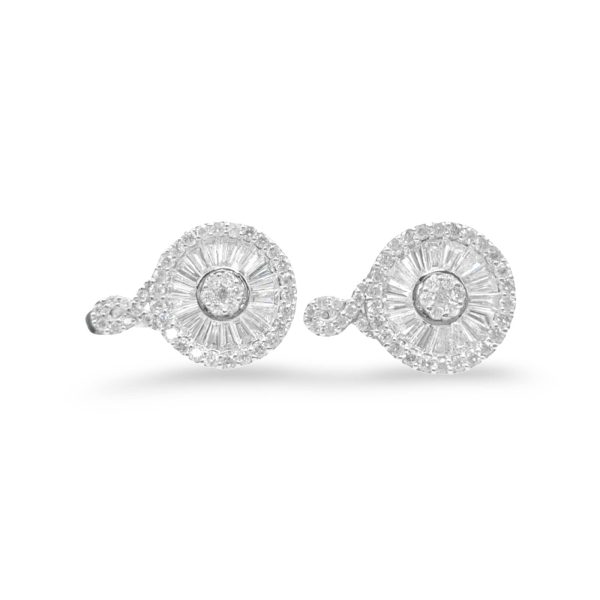 NEW Round Drop Diamond Earrings 18kt Online Hot Sale