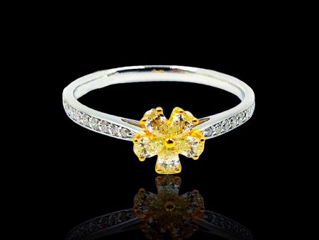 #LVNA2024 | Floral Yellow Diamond Ring 18kt Hot on Sale