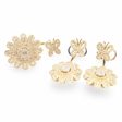 NEW Golden Butterfly Flower Drop Diamond Jewelry Set 14kt For Discount