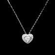 Classic Heart Diamond Necklace 18” 18kt Chain For Cheap