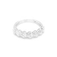 NEW Heart Half Eternity Diamond Ring 14kt For Sale