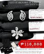 Delicste Flower Leaf Diamond Jewelry Set 18kt Sale