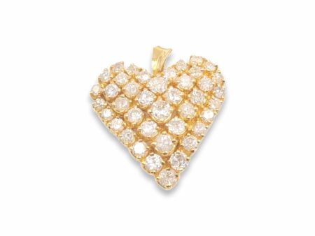 NEW Golden Heart Diamond Pendant 18kt Discount