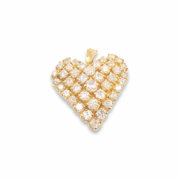 NEW Golden Heart Diamond Pendant 18kt Discount