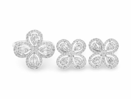 NEW Floral Diamond Jewelry Set 18kt Supply