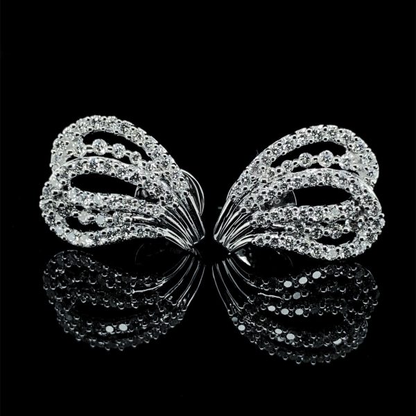 Oval Heart Leaf Claw Statement Diamond Jewelry Set 18kt on Sale