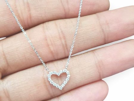 NEW Classic Heart Diamond Necklace 14kt Online Hot Sale