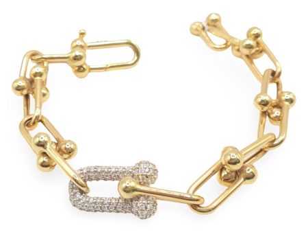 NEW Golden Hardware Chain Diamond Bracelet 18kt Fashion