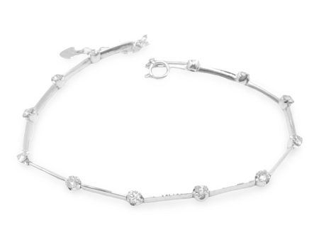 NEW Round Station Eternity Diamond Bracelet 18kt Online Sale