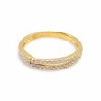 NEW Half Eternity Split Overlap Diamond Golden Ring 18kt on Sale