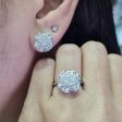 NEW Octagonal Round Diamond Jewelry Set 18kt For Cheap