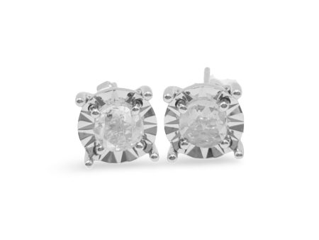 NEW Round Rosecut Floater Solitaire Diamond Earrings 18kt Supply