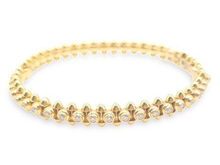 NEW Golden Clash De LVNA Diamond Bangle 18kt on Sale