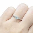 0.57cts I VS2 Princess Baguette Paved Diamond Engagement Ring 14kt #0086 For Discount