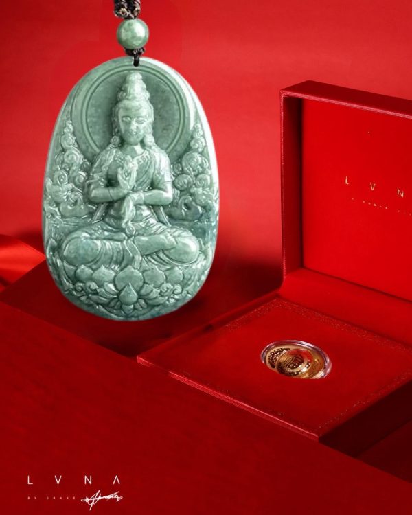 THE VAULT | Genuine Natural Hand Carved Jadeite Buddha Pendant Necklace For Cheap