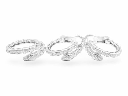 NEW Serpent Hoop Half Eternity Diamond Jewelry Set 14kt Online Hot Sale