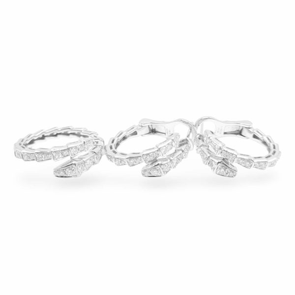 NEW Serpent Hoop Half Eternity Diamond Jewelry Set 14kt Online Hot Sale