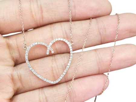 NEW Heart Diamond Necklace 14kt Supply